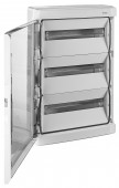 Dulap distrib. apl. IP65, 54UH, 3 rand. cu usa transparenta