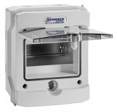 Dulap distrib. apl. IP65, 6UH pe 1 rand, cu usa transparenta
