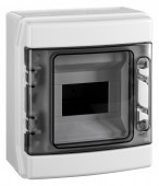 Dulap distrib. apl. IP65, 6UH pe 1 rand, cu usa transparenta