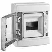 Dulap distrib. apl. IP65, 6UH pe 1 rand, cu usa transparenta