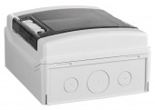 Dulap distrib. apl. IP65, 6UH pe 1 rand, cu usa transparenta