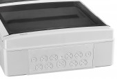 Dulap distrib. apl. IP65, 72UH, 4 rand. cu usa transparenta