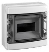 Dulap distrib. apl. IP65, 8UH pe 1 rand, cu usa transparenta