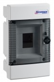 Dulap distrib. incastr. 1 rand, 4UH, usa transp.