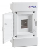 Dulap distrib. incastr. 1r-4UH, usa din plastic alb mat