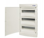 Dulap distrib. incastr. 3r-36UH, usa din plastic alb mat