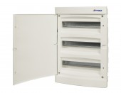Dulap distrib. incastr. 3r-54UH, usa din plastic alb mat
