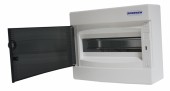Dulap distrib. montaj apl, 1 rand, 8(4)UH, usa transp.