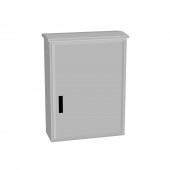 Dulap poliester inchis jos+ac.antipl., 1 usa, 1000x750x312