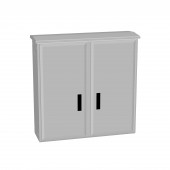 Dulap poliester inchis jos+ac.antipl., 2 usi,1000x1000x312
