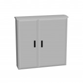 Dulap poliester inchis jos+ac.antipl., 2 usi,1250x1250x312