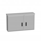 Dulap poliester inchis jos+ac.antipl., 2 usi,750x1250x312