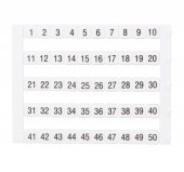 Etichete inscript. oriz. DEKAFIX DY5 1-50 (50 etichete)
