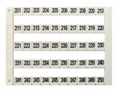 Etichete inscript. oriz. DEKAFIX DY5 201-250 (50 etichete)