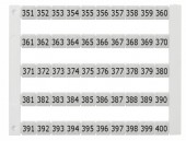 Etichete inscript. oriz. DEKAFIX DY5 351-400 (50 etichete)
