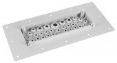 Flange plate for cable entry for DSI-Enclosure RAL7035