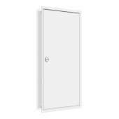 Flush-mounted frame flat + door 2-21, 3-part system, 100mm