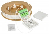 FTTH Rollerbox 100m, 4xSC/APC 8°, OS2, B2ca-s1a,d0,a1