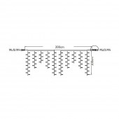 Ghirlanda Extensibila 100 LED 7.2W 6400K 2m