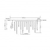 Ghirlanda Extensibila Flash 64 LED 4.6W 2700K