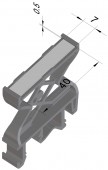 Group tag holder 40x7mm, grey