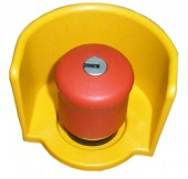 Guler protectie galben pentru buton avarie