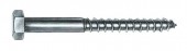Holsurub cu cap haxagonal 8x80mm, DIN571, zincat (100buc)