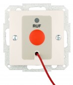Insert buton de apelare cu placa centrala VISIO, alb pur