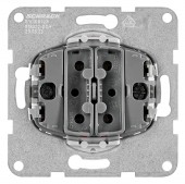 Insert intrerupator dublu cu revenire, 2x1 ND, cleme elestic