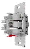 Insert intrerupator dublu cu revenire, 2x1 ND, cleme elestic
