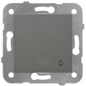 Insert priza 16A cu prot copii si capac, cl.elast, antracit