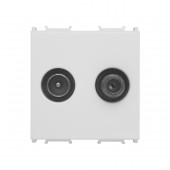 Insert priza antena SAT-TV punct terminal, 1dB, 2M, alb