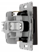 Insert priza, cleme elastice, negru