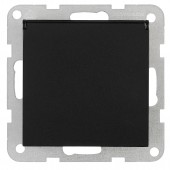 Insert priza cu capac, cleme surub, negru