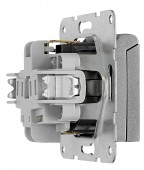 Insert priza cu capac, conexiune elastica, antracit