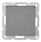 Insert priza cu capac de protectie, conex cu surub, antracit