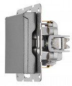 Insert priza cu capac de protectie, conex cu surub, antracit