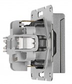 Insert priza cu capac de protectie, conex elastica, antracit