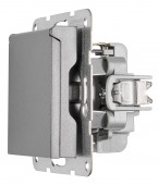 Insert priza cu capac de protectie, conex elastica, antracit