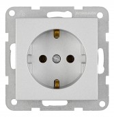 Insert priza cu contacte de protectie, argintiu