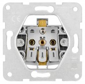 Insert priza cu pin PE, capac prot, cl.el, argintiu