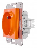 Insert priza, cu pin PE, protectie, cleme elastice,portacali