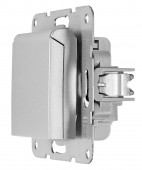 Insert priza cu pin PE si capac prot., cl.el, argintiu