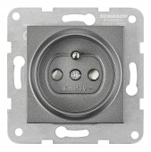 Insert priza cu Pin PE si protectie, conex elas, antracit