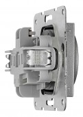 Insert priza cu Pin PE si protectie, conex elas, antracit
