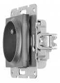 Insert priza cu Pin PE si protectie, conex elas, antracit