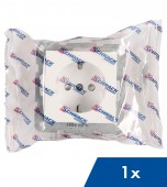 Insert priza, cu protectie, cleme elastice, alb