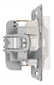 Insert priza, cu protectie, cleme elastice, alb
