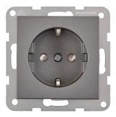 Insert priza cu protectie, conexiune elastica, antracit