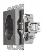 Insert priza cu protectie, conexiune elastica, antracit